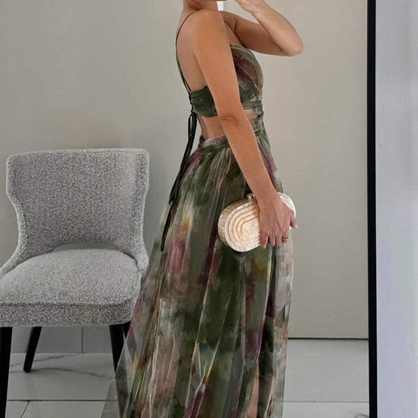 Ariadna | Vestido largo floral encantador
