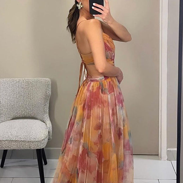 Ariadna | Vestido largo floral encantador